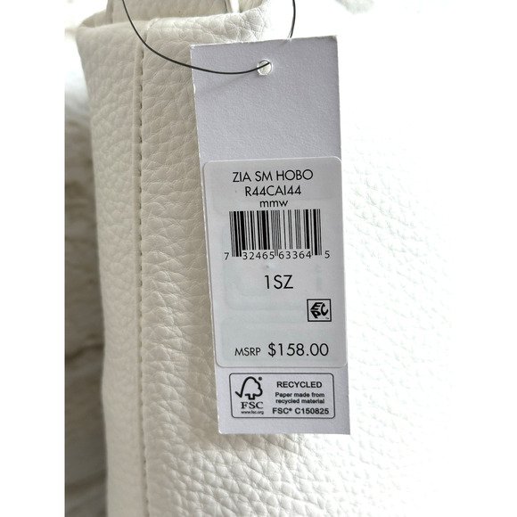 DKNY Donna Karen Zia‎ Small Hobo White Ivory Handbag Shoulder Bag - Picture 9 of 16